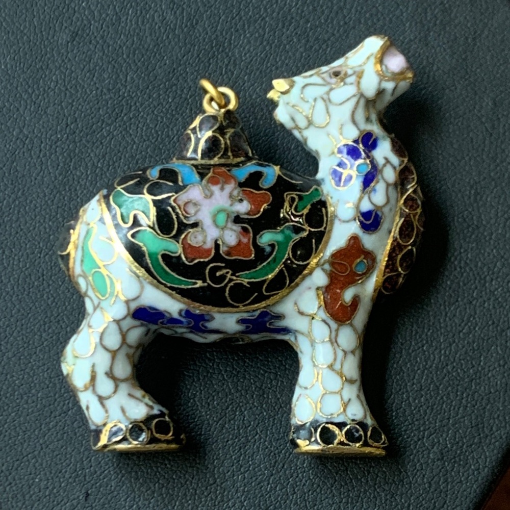Vintage Cloisonné Camel Pendant